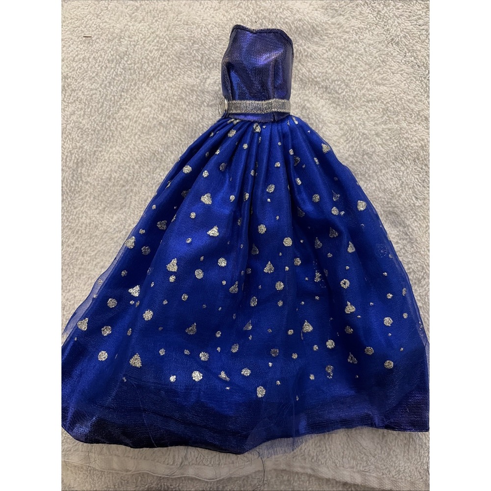 2013 Hershey Kiss Metallic Blue & Silver Belted Replacement Dress B18